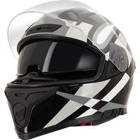 Casque de moto intégral double usage pour femme, modèle 2025, bleu, coque ABS, certifié DOT/ECE, durable, pour utilisation en extérieur