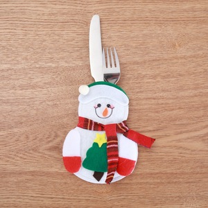 Cocina mesa de comedor decoración muñeco de nieve Santa Claus gente decoración de fieltro para Navidad fieltro cuchillo cubierta - Product Image 5