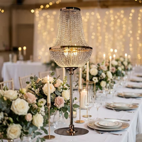 Support de table LED moderne de haute qualité avec chargement sans fil, télécommande et rideau lumineux à perles de cristal suspendues