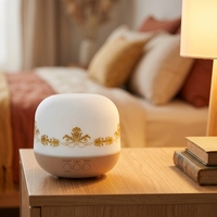 Diffuseur d'huiles essentielles à ultrasons, humidificateur électrique à brume froide, parfumé, avec motif imprimé
