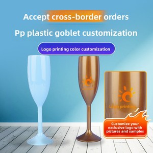 Verres à <span class=keywords><strong>vin</strong></span> et flûtes en <span class=keywords><strong>plastique</strong></span> incassable BST 170ML, design minimaliste moderne, transparents à <span class=keywords><strong>pied</strong></span>, pour fêtes et événements (vente en gros) - Product Image 2
