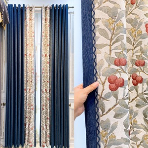 Hot Sale European Style Custom Embroidery Blackout Cloth Red <strong>Curtains</strong> Bedroom &amp; Living Room <strong>Windows</strong> <strong>Curtains</strong> for Wholesale - Product Image 3