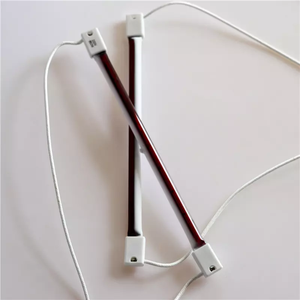 Produit populaire rubis demi-blanc 1500w Quartz Tube <span class=keywords><strong>halogène</strong></span> <span class=keywords><strong>lampe</strong></span> chauffante infrarouge <span class=keywords><strong>pour</strong></span> les usines de four - Product Image 2