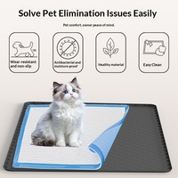 Tapis de dressage pour animaux de compagnie en silicone, rectangulaire, double couche, portable, lavable et imperméable, vente en gros