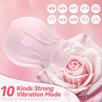 Großhandel Niedlicher Zungen-Klitoris-Vibrator G-Punkt-Sauger Erwachsenen-Sexspielzeug Rosen-Vibrator für Frauen Klitoris- und Brustwarzen-Stimulation