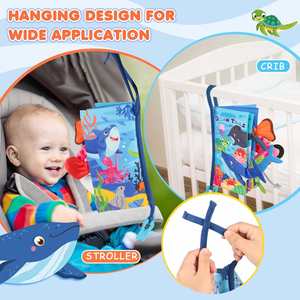 Libros de Tela para Bebés con Texturas para Tocar y Sentir, Libros de Aprendizaje Educativos, Libros Sensoriales Suaves - Product Image 3