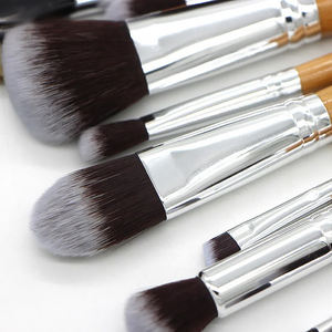 Ensemble de pinceaux de <span class=keywords><strong>maquillage</strong></span> à manche en bois de kabuki en bambou végétalien naturel biodégradable <span class=keywords><strong>kit</strong></span> de pinceaux de <span class=keywords><strong>maquillage</strong></span> professionnels japonais écologiques - Product Image 2