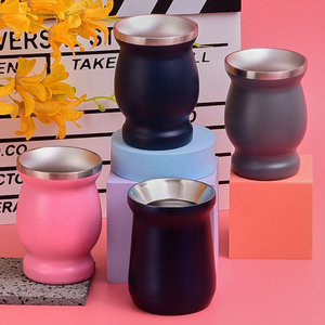 Mug à thé isotherme fantaisie imprimé 8oz, vente en gros, en acier inoxydable 304, gourdes à Yerba Maté 230ml, tasse à café et thé - Product Image 5