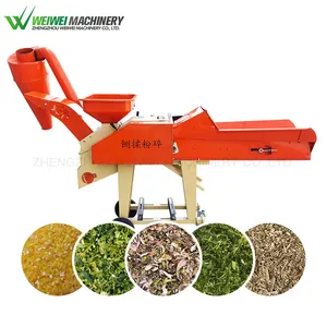 Weiwei shredder grass corn grinder 1-3t/h humid euphorbia stalk chopper cotton hulls cattle feed wheat bran for cows