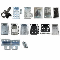 Support de montage en rack 1U en acier pour commutateur, paire de supports d'oreille de rack 19 pouces pour équipement réseau avec vis pour armoire de serveur