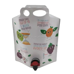 Qingdao usine cheertainer sac en forme de boîte-ajustement vertical aseptique sac dans la boîte 2L 3L 5L 10L facile à ouvrir liquide oeuf crème glacée sirop BIB