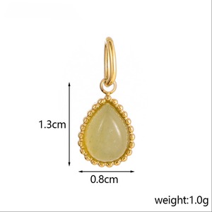 Haute qualité en acier inoxydable Nature pierre charme coloré eau <span class=keywords><strong>Prof</strong></span> anniversaire pierre pendentif pour la fabrication de bijoux bricolage - Product Image 5