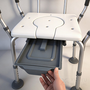 Silla de Ducha de Aleación de Aluminio con Asiento para Inodoro, Capacidad de 250 Kg, Equipo de Seguridad para Baño - Product Image 1