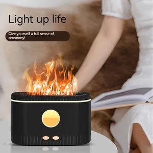 Ultrasonic 200ml Aromatherapy Portable Scent Aroma Essential Oil Diffuser 3D Flame Air Humidifier