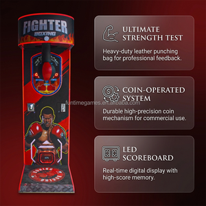 Machine interactive de mesure de coup de poing de boxe d'arcade de sport Machine de jeu de boxe de sac de frappe à jetons - Product Image 4
