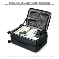 Ensemble de bagages à main 3 pièces personnalisé OEM ODM en PC, valise extensible à ouverture frontale avec roues pivotantes antichoc pour le Japon et la Corée