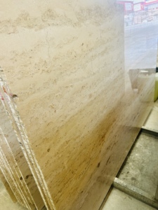 Dalle de travertin beige clair naturel, texture poreuse beige crème classique, pour revêtement mural intérieur, sol, plan de travail, extérieur - Product Image 6