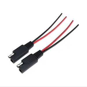 SAE Điện Ô Tô Tự Làm Cáp 18AWG 30CM Xe 2 Pin SAE Nối Nhanh Chóng Ngắt Kết Nối Cáp Mở Rộng