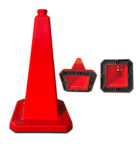 Fabriek Directe Verkoop 750Mm Custom Plastic Vierkante Verkeerskegel Blauw Meerdere Kleuren Veiligheidskegel Verkeersmast - Product Image 4