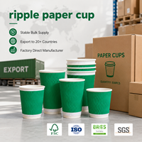 Cangkir Kopi Ripple Food Grade Bersertifikat BRC ISO SGS untuk Istirahat Kopi Rapat Dewan Direksi Kantor Eksekutif