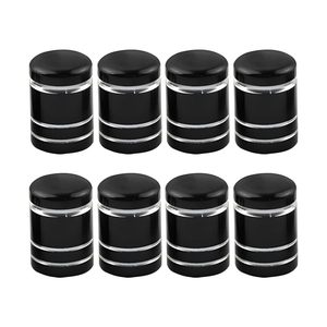 Tapas de válvula de acero inoxidable negro para neumáticos sin cámara, tapas de rueda de aleación para coche, reemplazo y reparación para válvulas americanas - Product Image 1