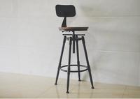 Tabouret de bar en métal de luxe contemporain, dossier en cuir réglable, tabouret haut moderne pour bar à domicile, hôtel, extérieur, repas, pivotant et stable