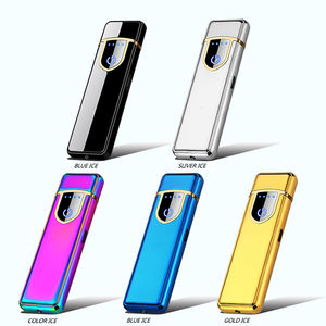 2025 vente chaude écran tactile conceptions personnalisées Cigarette Mini bobine de recharge Flip-top USB briquet avec affichage de puissance mode - Product Image 6