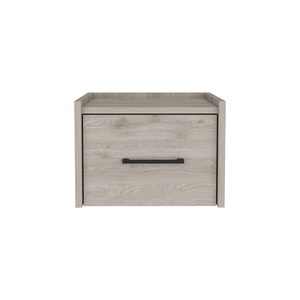 Floating Nightstand Calion <b>Light</b> Gray Bedroom Storage Cabinet - Product Image 1