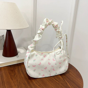 Mùa hè công suất lớn cầm tay vai túi có thể thu vào dây rút túi tươi in nách túi - Product Image 1