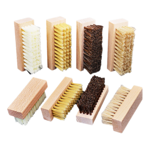 Commercio all'ingrosso della fabbrica di faggio solido capelli di cavallo spazzola per scarpe morbida setola quadrata per Hotel e pulizia della casa - Product Image 1