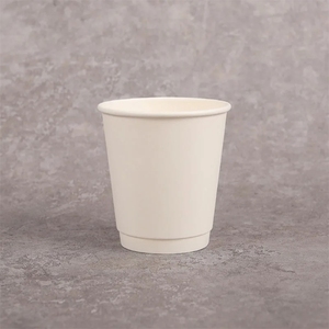 Tazas blancas degradables impresas personalizadas al por mayor 8oz 10oz 12oz 16oz taza de papel de café caliente de doble pared desechable con tapa para llevar - Product Image 3