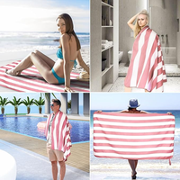 Serviette de plage en microfibre à séchage rapide, sans sable, personnalisable avec logo, impression numérique par sublimation, légère, avec sac de voyage – Vente en gros ECO