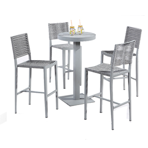 Mesa de <span class=keywords><strong>Bar</strong></span> de lujo, mesa de <span class=keywords><strong>Bar</strong></span> redonda, de pie, de vidrio, blanco, para ocio - Product Image 4
