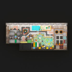 Nouveau modèle d'équipement de jeu pour enfants sur le thème du Rubik's Cube, château, aire de jeux en forêt, aire de jeux intérieure pour enfants avec trampoline - Product Image 4