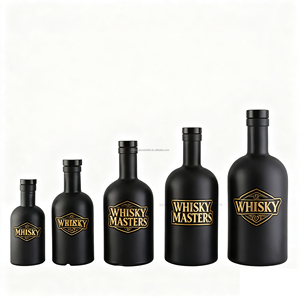 Bottiglia di liquore in vetro rotondo di fascia alta personalizzata 50ml 100ml 350ml 500ml 750ml per Vodka Brandy Whisky Gin <span class=keywords><strong>Tequila</strong></span> - Product Image 4