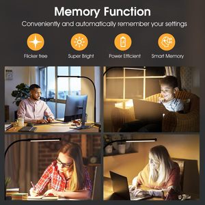 Led bàn hiện đại đèn với clip linh hoạt Dài Cổ Ngỗng Swing cánh tay cho nhà văn phòng chiếu sáng với USB Adapter - Product Image 5