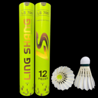 Balles de badminton en plumes d'oie de qualité professionnelle LS700, haute durabilité