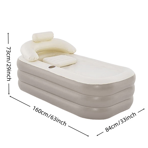 Brown large inflatable bathtub
