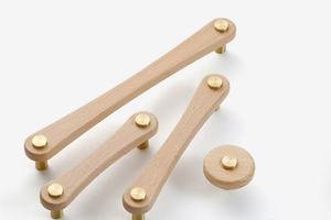 도매 현대 스타일 단단한 나무 가구 서랍 캐비닛 및 주방 용 나무 손잡이 - Product Image 4