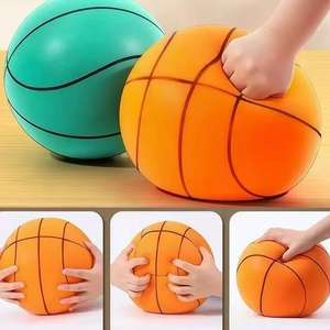 Indoor Training Sports Toy <b>Ball</b> Grooved Stripe PU Foam Quiet <b>Bounce</b> OEM Custom Logo Factory Wholesale silent basketball - Product Image 5
