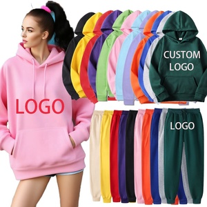 Chs0007 Tùy Chỉnh Phụ Nữ Áo Thun Hoodies Phòng Tập Thể Dục Tập Thể Dục Quần Chạy Bộ Của Phụ Nữ Tracksuit Áo Nỉ Hoodies Set - Product Image 1