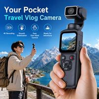 Cámara de Acción Portátil HJD05 4K, Cámara de Vlog con Gimbal de Bolsillo, Pantalla de 2.4 Pulgadas, 64MP, Videocámara de Viaje, Mini Cámara Deportiva PTZ