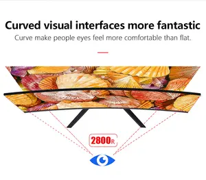 베젤 덜 2800R 24 인치 FHD 곡선 풀 HD 데스크탑 lcd pc led 디스플레이 모니터 컬러 24'