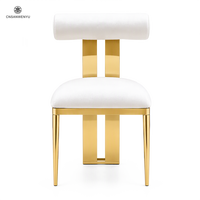 Chaises de banquet modernes en acier inoxydable doré empilables, élégantes et luxueuses, avec coussin, pour hôtel, mariage, événements, restaurant