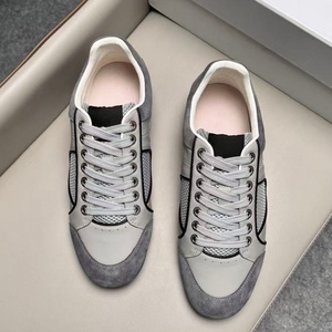 Zapatos para Caminar de Piel Genuina con Cordones, Suela Intermedia, Superficie Gris, Lujosos y Versátiles, Nuevo Modelo - Product Image 3