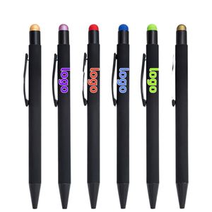 Promotional Black <b>Gold</b> Touch Screen Luxury Advertise Metal Ballpoint <b>Pen</b> Custom Rose <b>Gold</b> Printed - Product Image 1
