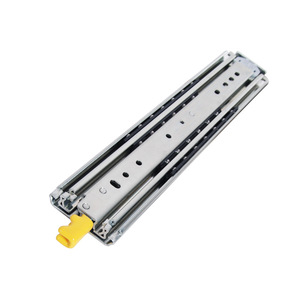 76mm tự khóa nặng công nghiệp ba phần mở rộng đầy đủ ngăn kéo trượt đường sắt 200kg mang hướng dẫn đường sắt trượt ngăn kéo - Product Image 2