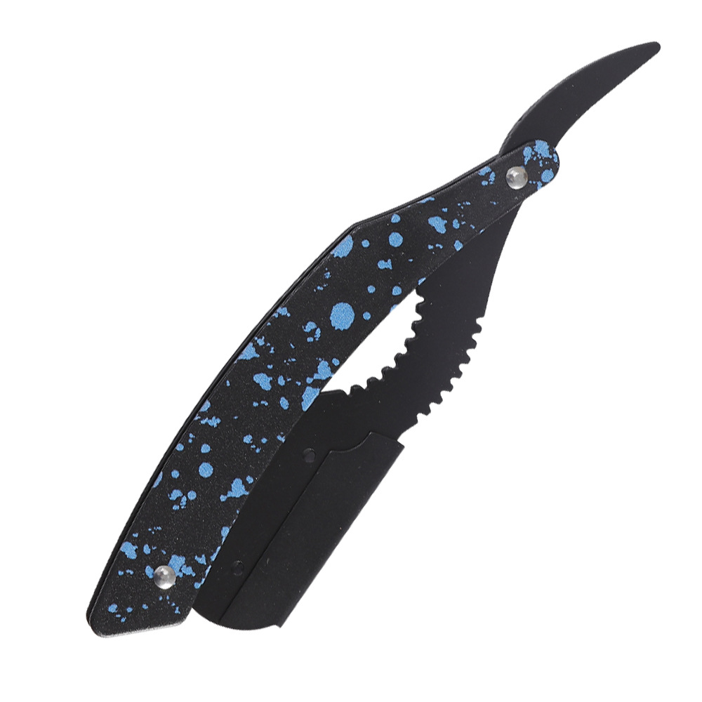 Deep magenta-blue pattern with teeth