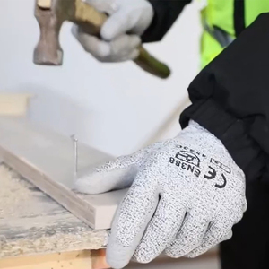 Sonice ANSI A3 HPPE EN388 cắt Kháng mức độ 5 PU tráng làm việc an toàn găng tay Găng tay chống cắt găng tay cho vườn & công nghiệp làm việc - Product Image 1