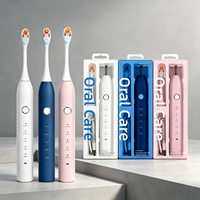 Brosse à dents électrique vibrante sonique rechargeable de haute qualité, longue durée de vie de la batterie, soin buccal intelligent, nettoyage, balayage